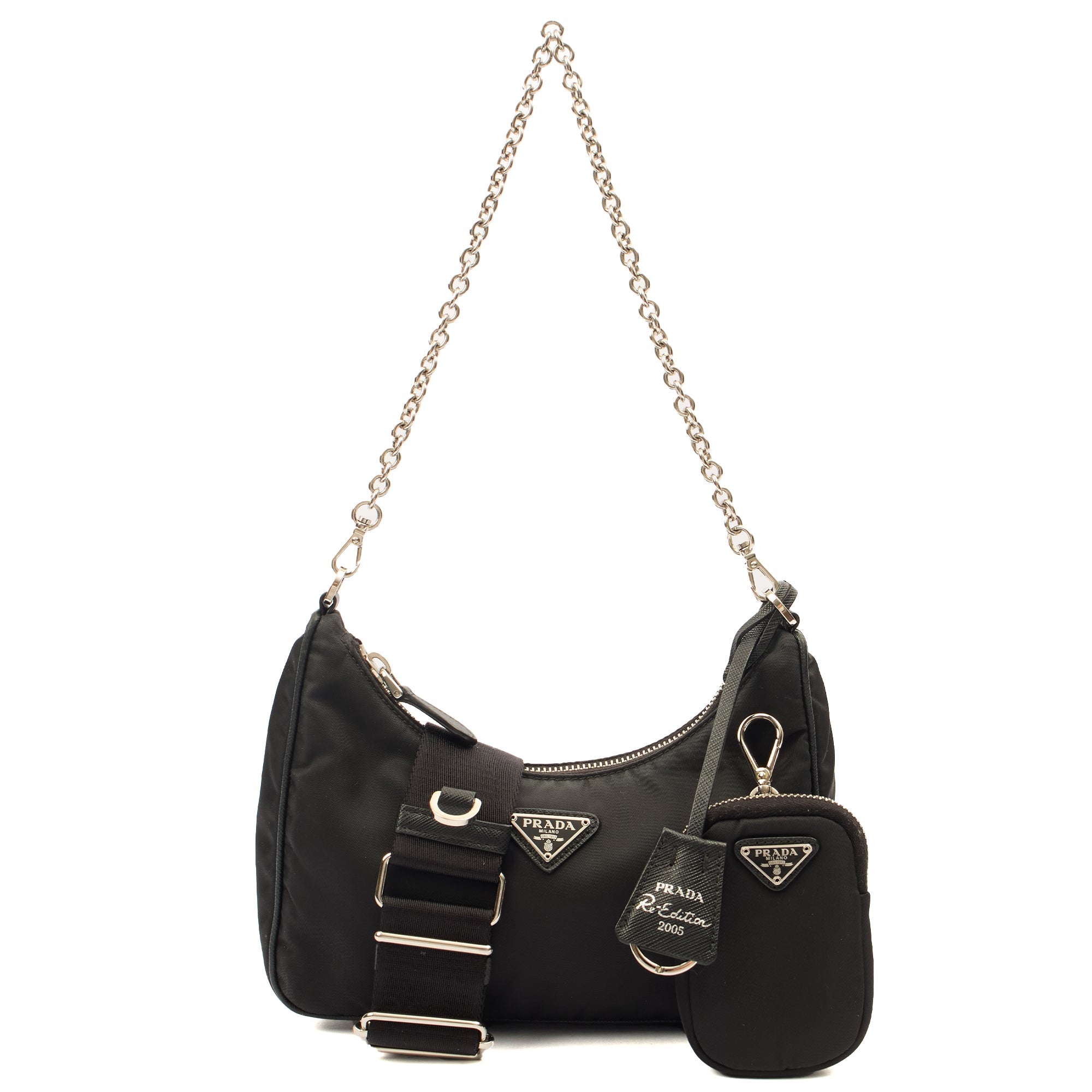 Prada Cross Body Re-Edition 2000 Shoulder Bag in Black, Nylon