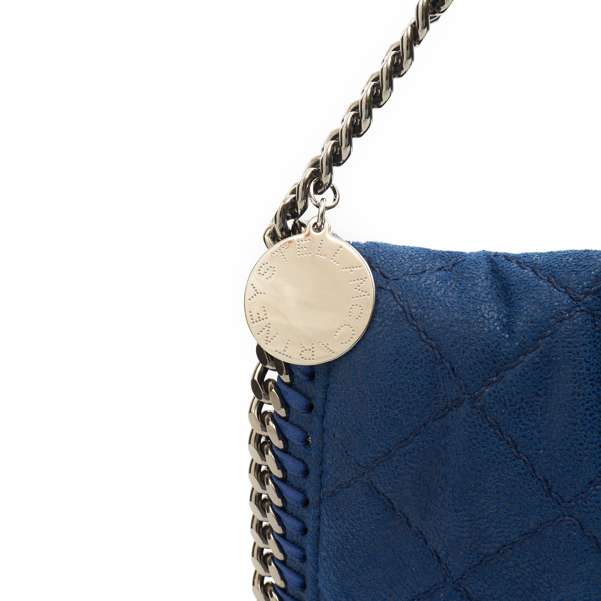 Stella McCartney Cross Body Falabella Fold Over Tote in Blue, Fabric