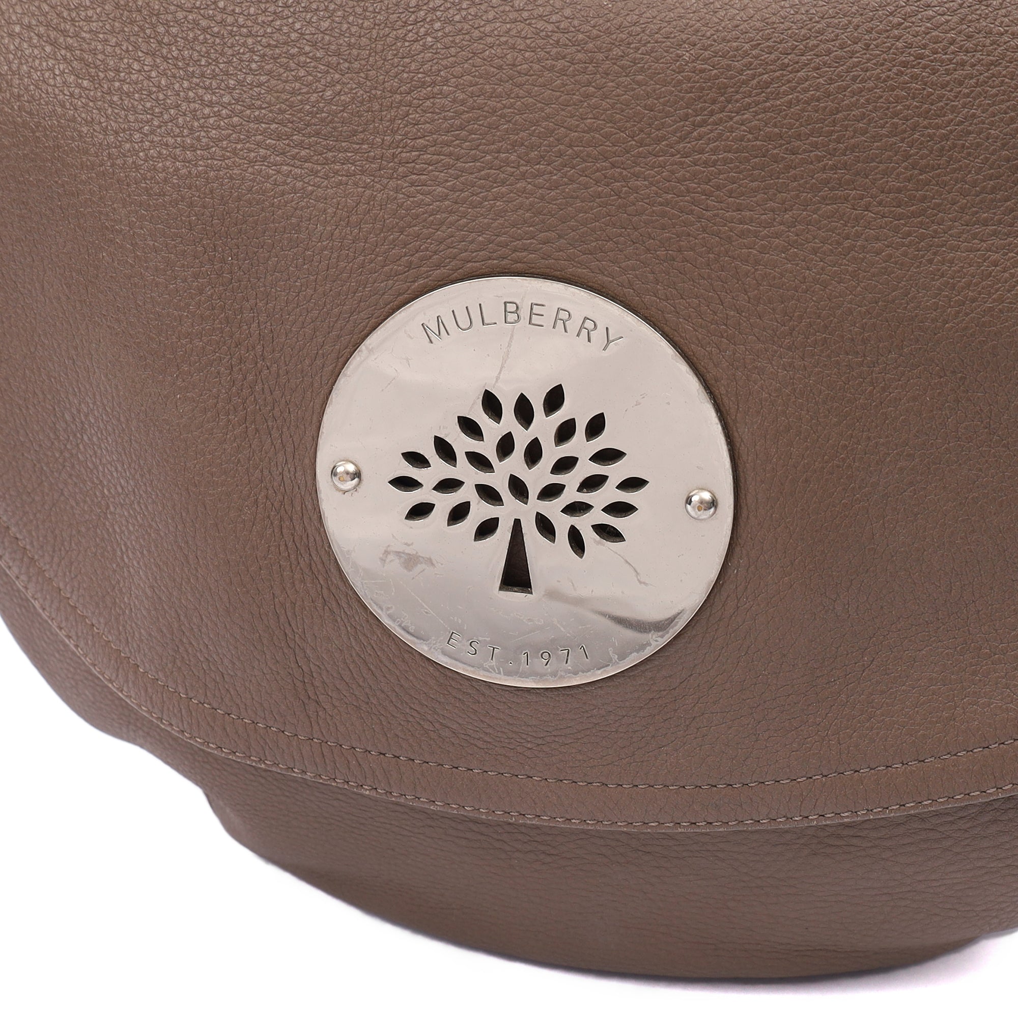 Mulberry Cross Body Daria Satchel in Clay, Calfskin Leather