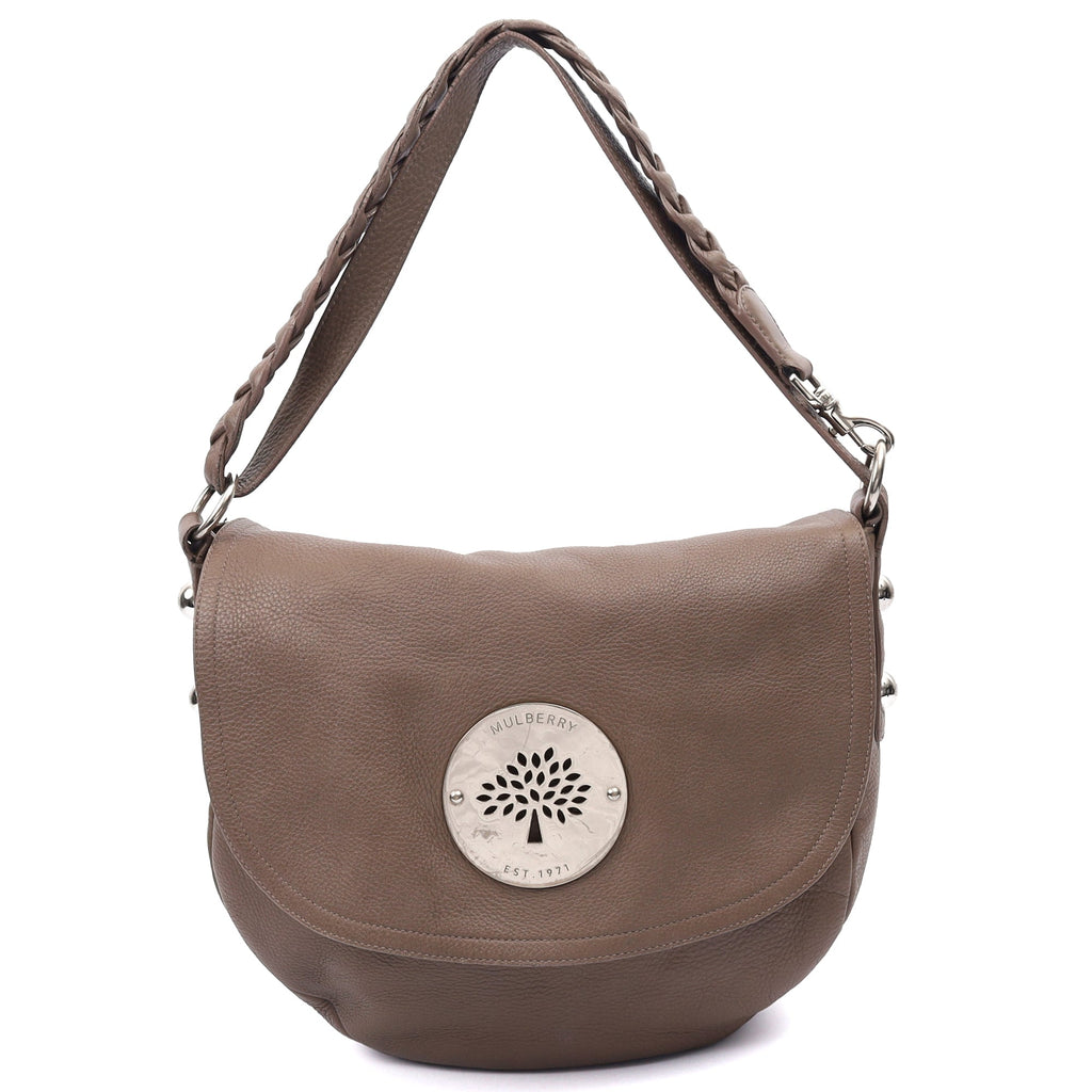 Mulberry Cross Body Daria Satchel in Clay, Calfskin Leather