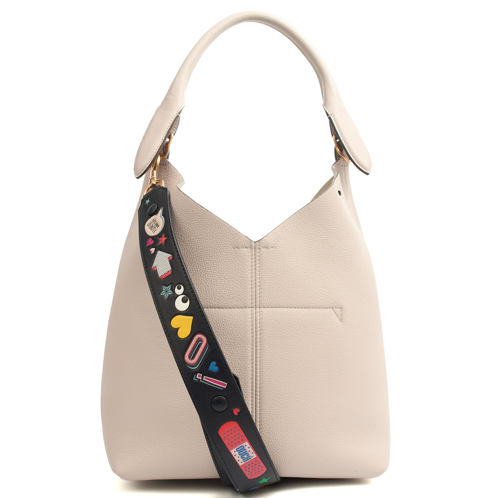 Anya Hindmarch Shoulder Bag Build a Bag - Small in Grey, Pony Skin