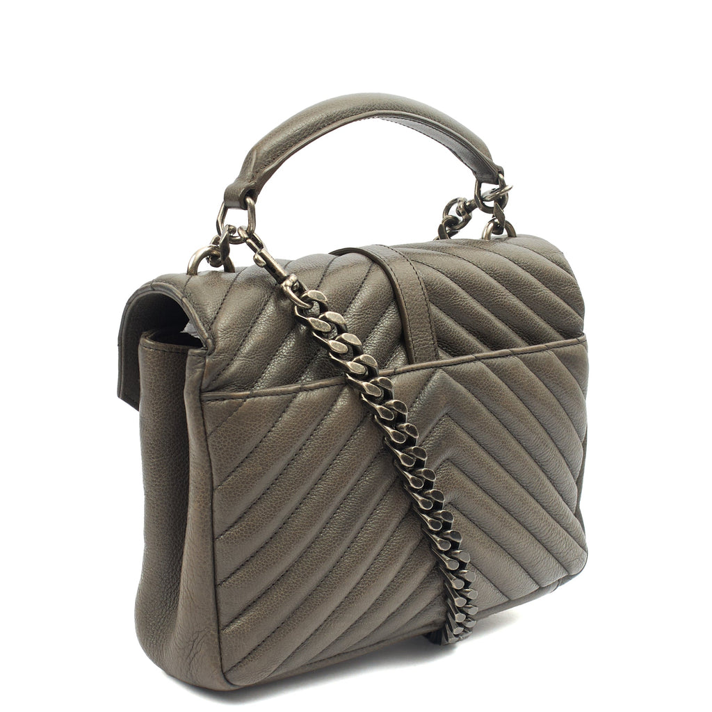 Saint Laurent Cross Body Envelope - Medium in Grey, Leather