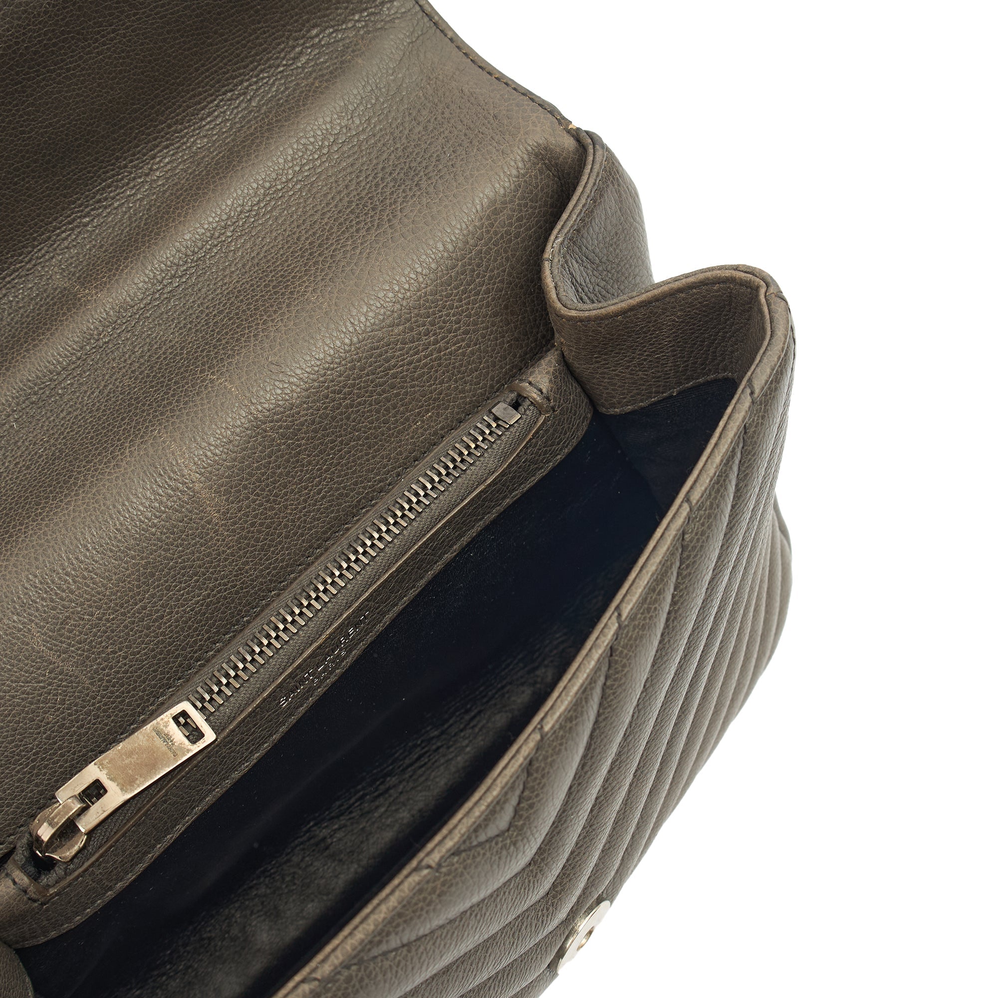 Saint Laurent Cross Body Envelope - Medium in Grey, Leather