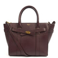 Mulberry Top Handle Zipped Bayswater in Oxblood, Calfskin Leather