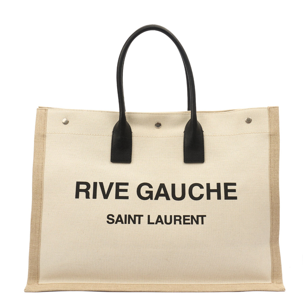 Saint Laurent Tote Rive Gauche Tote in Neutral, Fabric