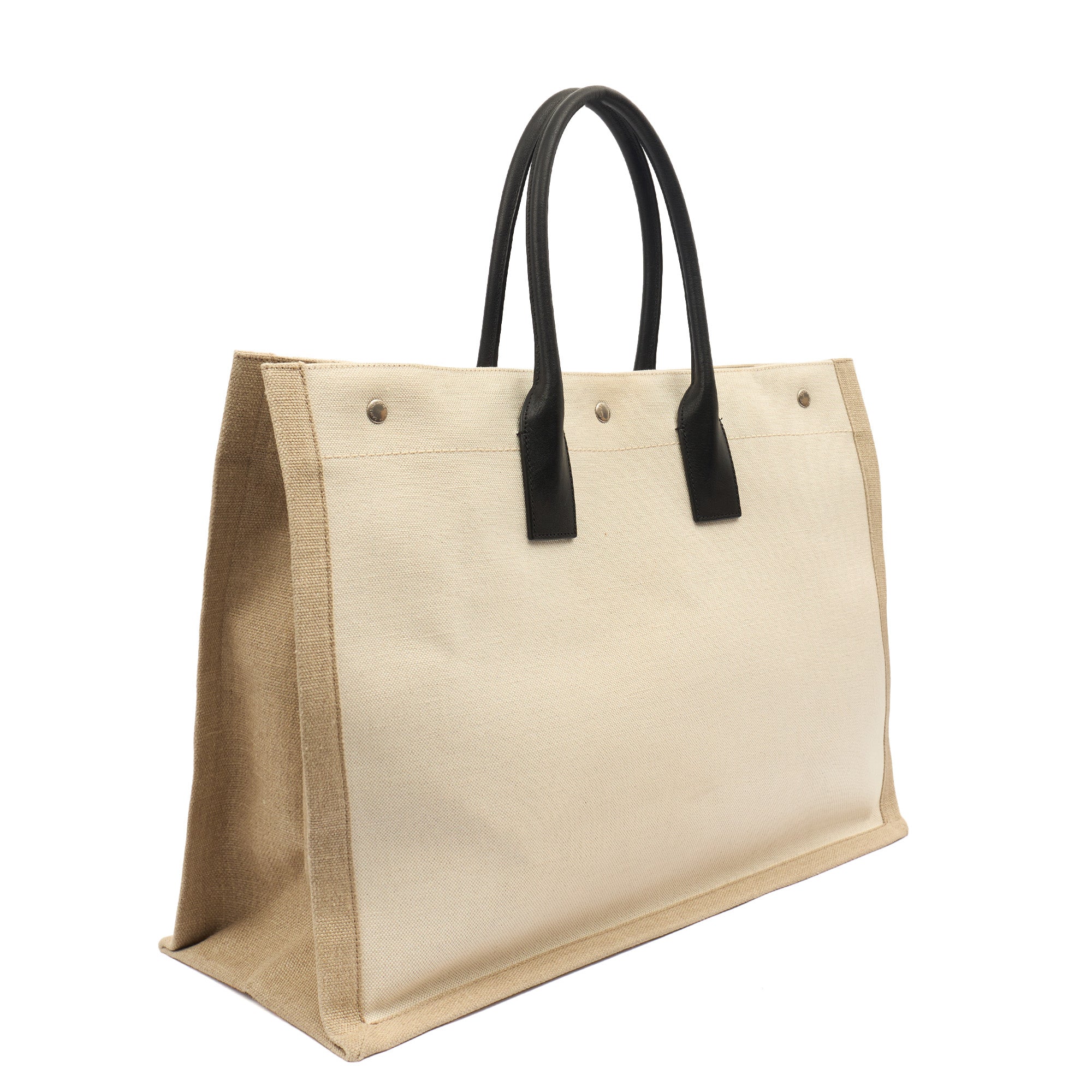 Saint Laurent Tote Rive Gauche Tote in Neutral, Fabric