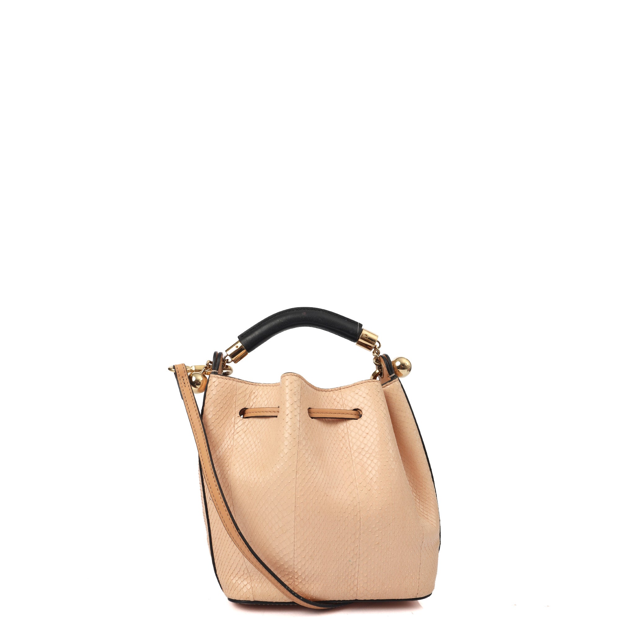 Chloe Bucket Bag Tote in Pink, Exotic Effect Leather