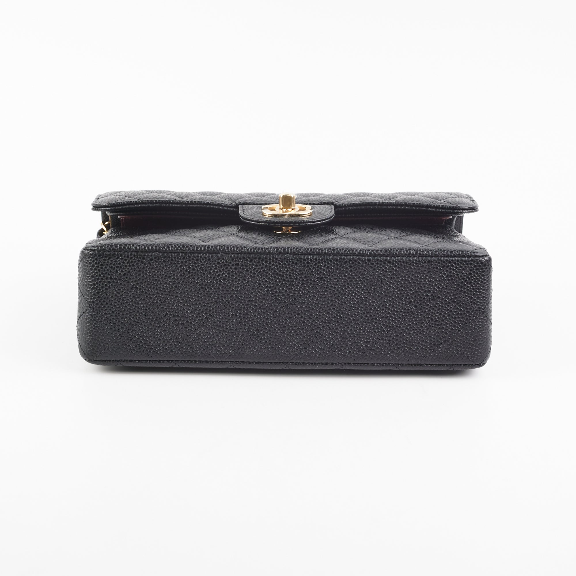 Chanel Classic Flap Small Black Caviar Shoulder Bag (Microchipped)