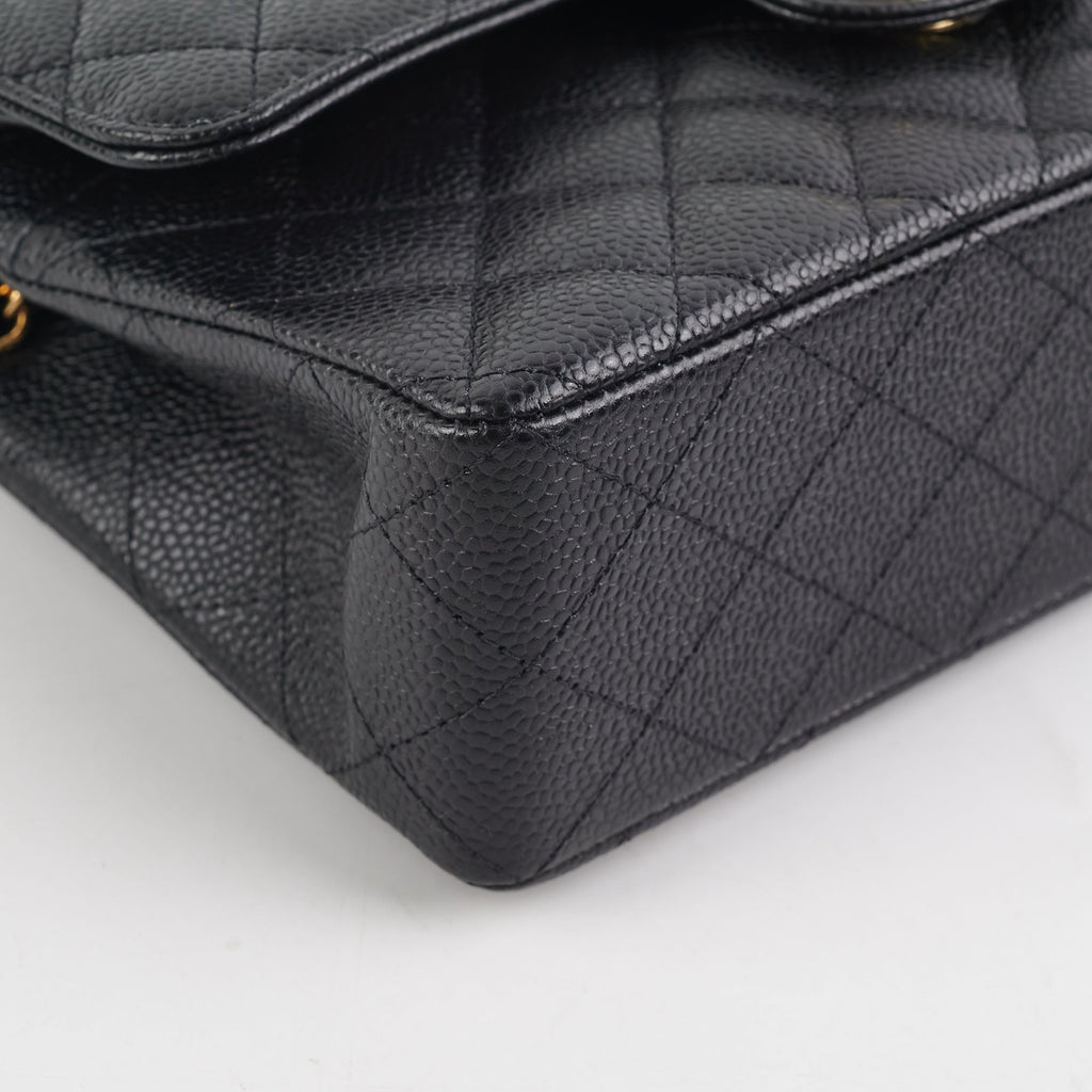 Chanel Classic Flap Small Black Caviar Shoulder Bag (Microchipped)