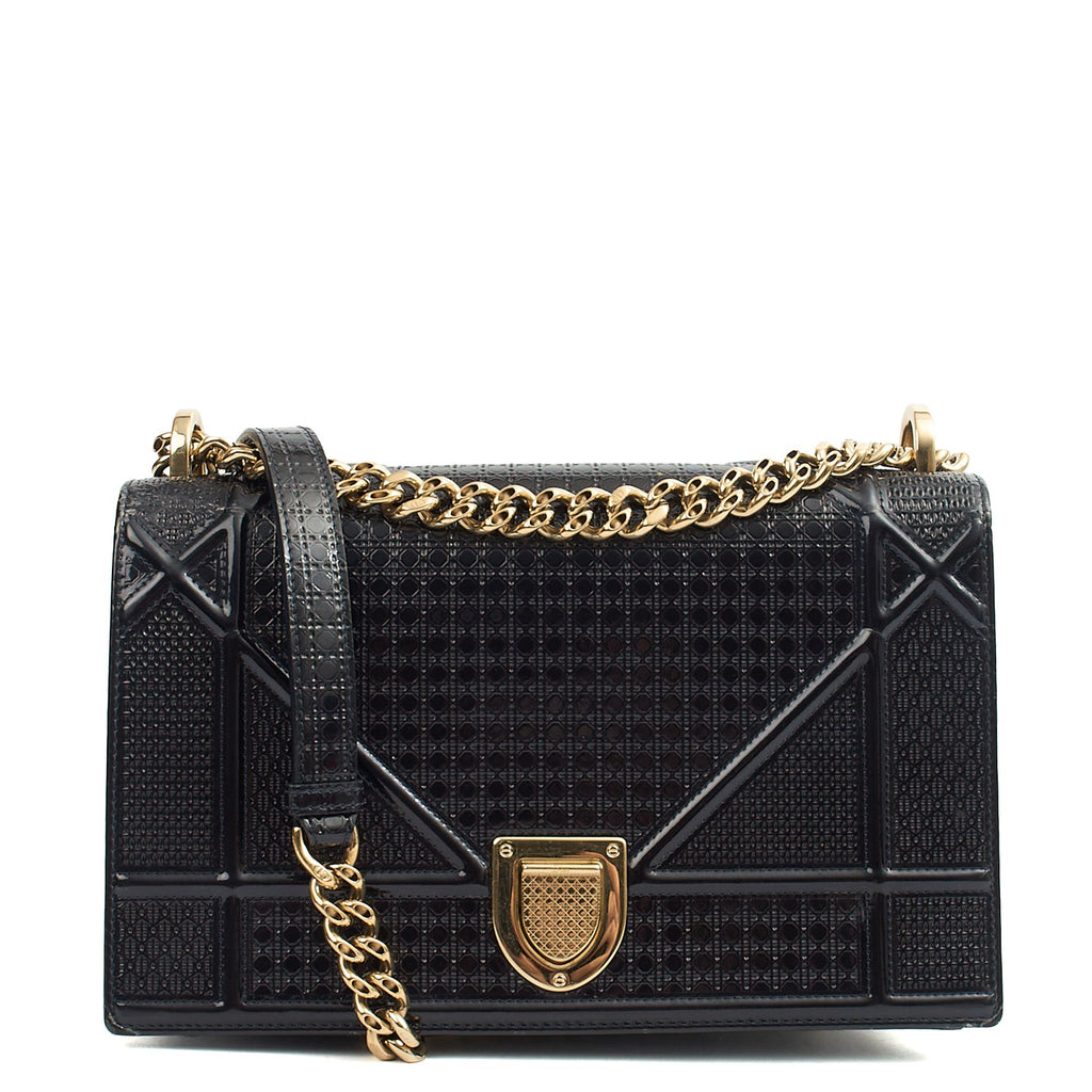 Christian Dior Shoulder Bag Diorama - Small in Blue, Leather
