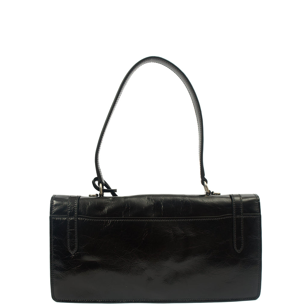 Prada Top Handle Saffiano Soft in Black, Patent Leather