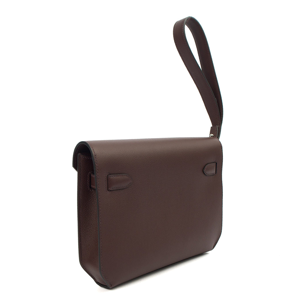 Hermes Clutch Kelly Depeches 25 in Rouge Sellier, Evercolour