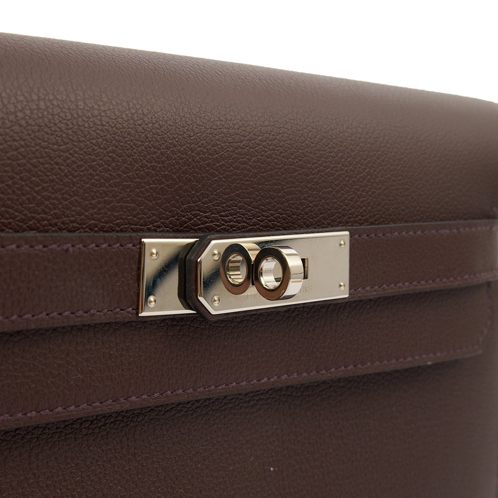 Hermes Clutch Kelly Depeches 25 in Rouge Sellier, Evercolour