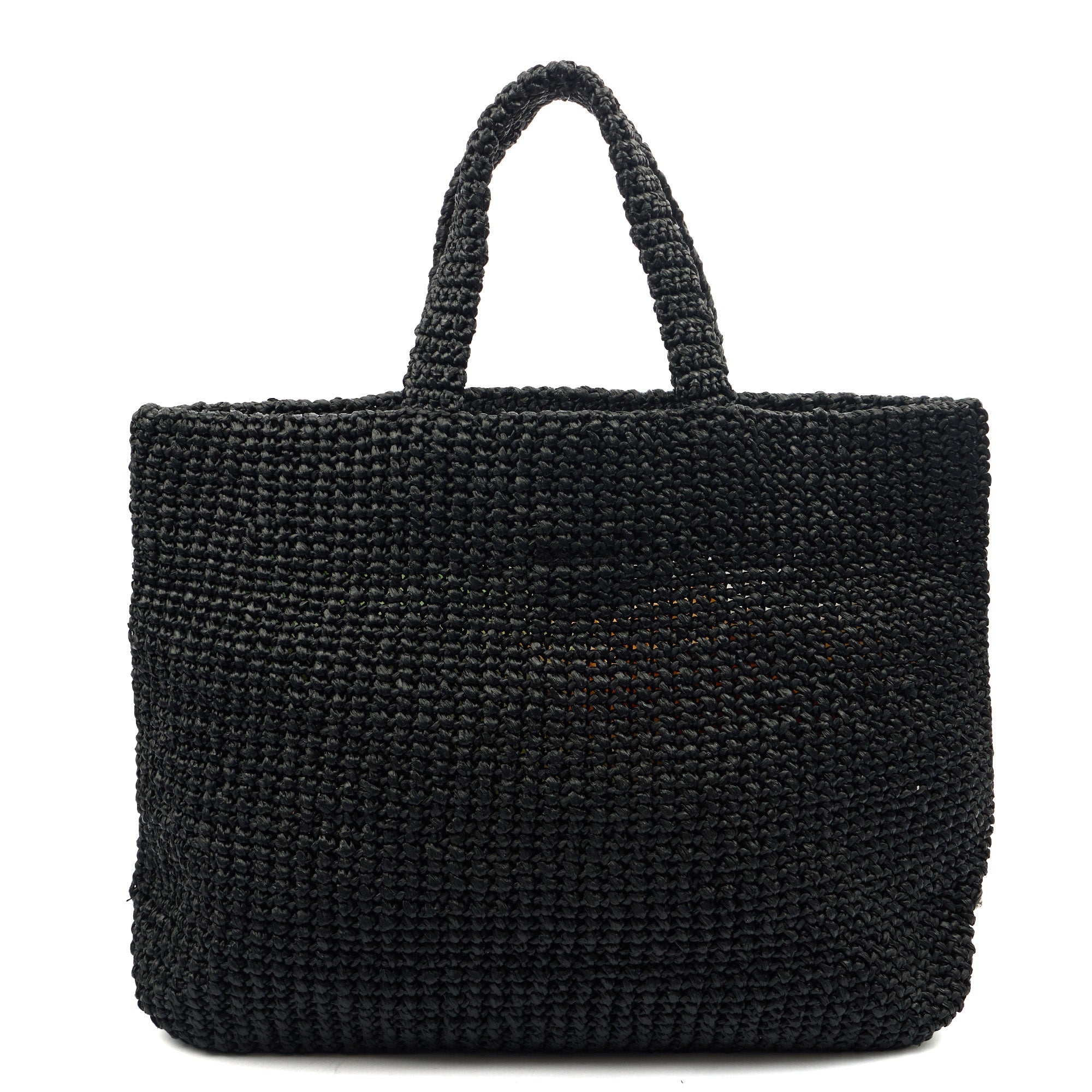 Prada Tote Raffia Summer Tote in Black, Fabric