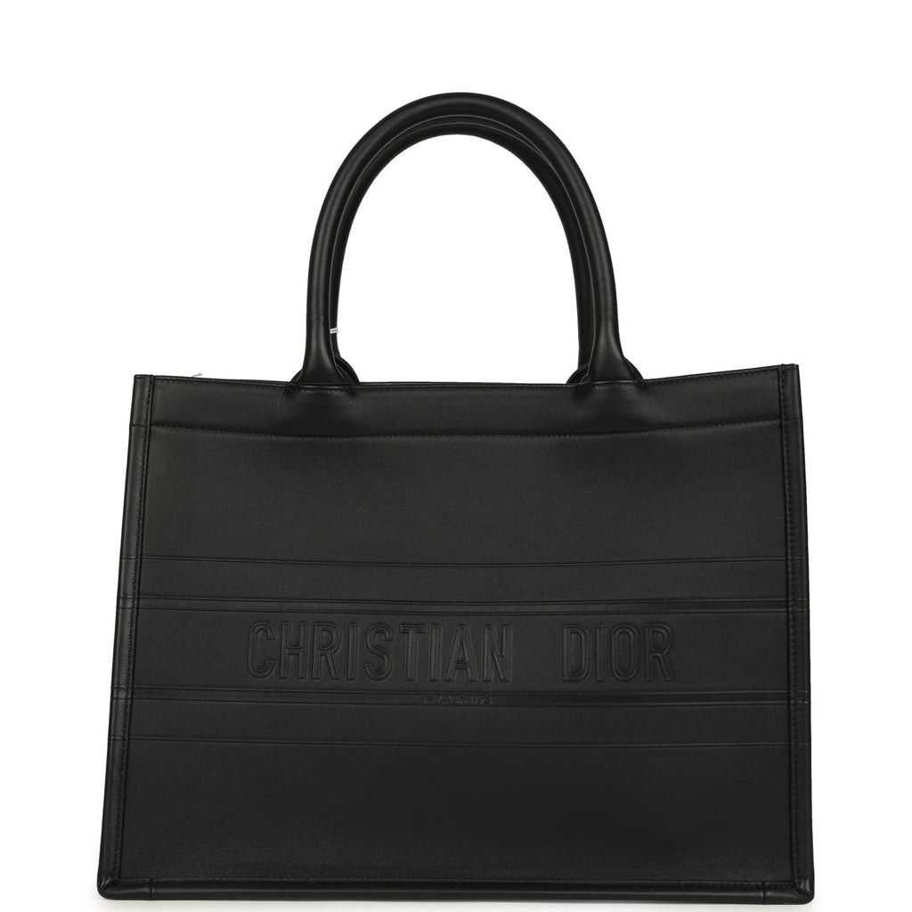 Christian Dior Medium Book Tote Black Calfskin