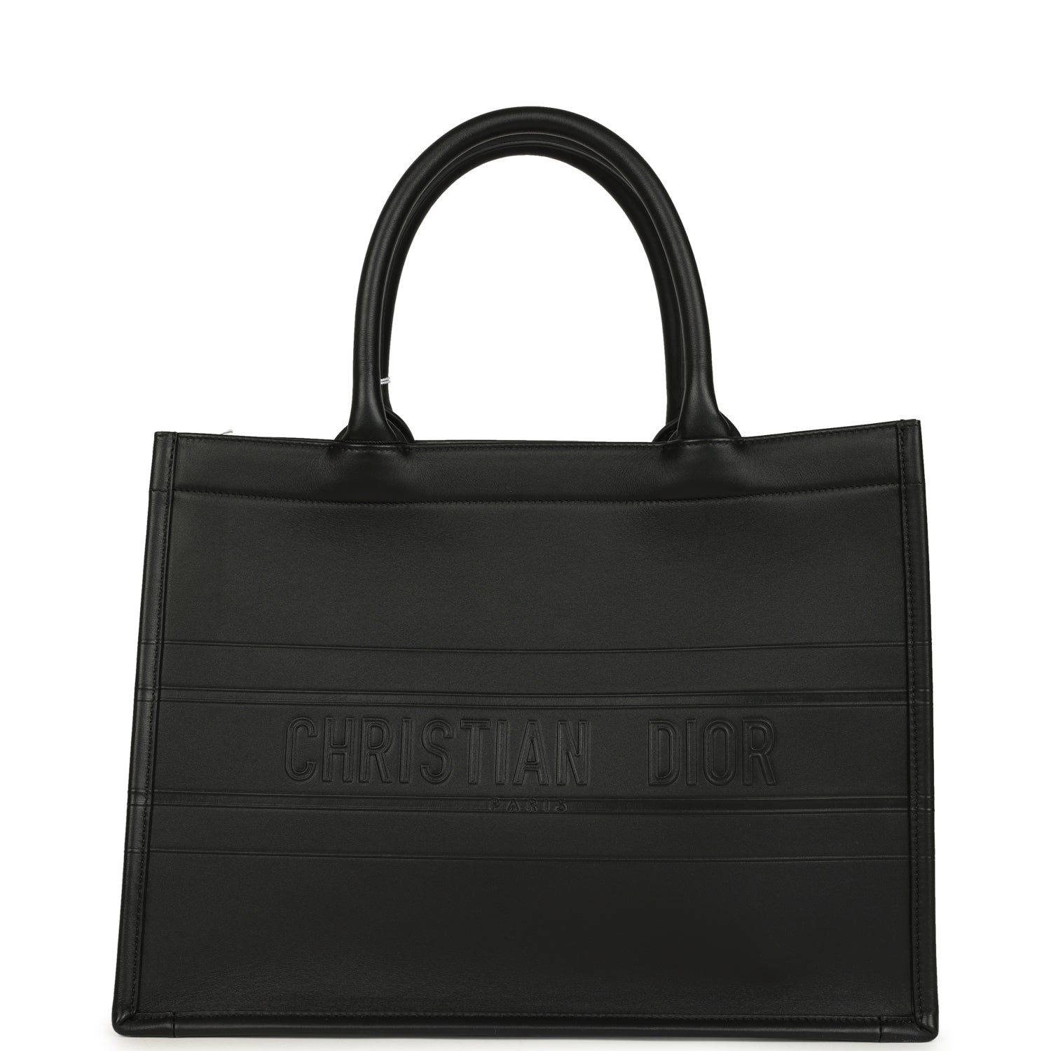 Christian Dior Medium Book Tote Black Calfskin