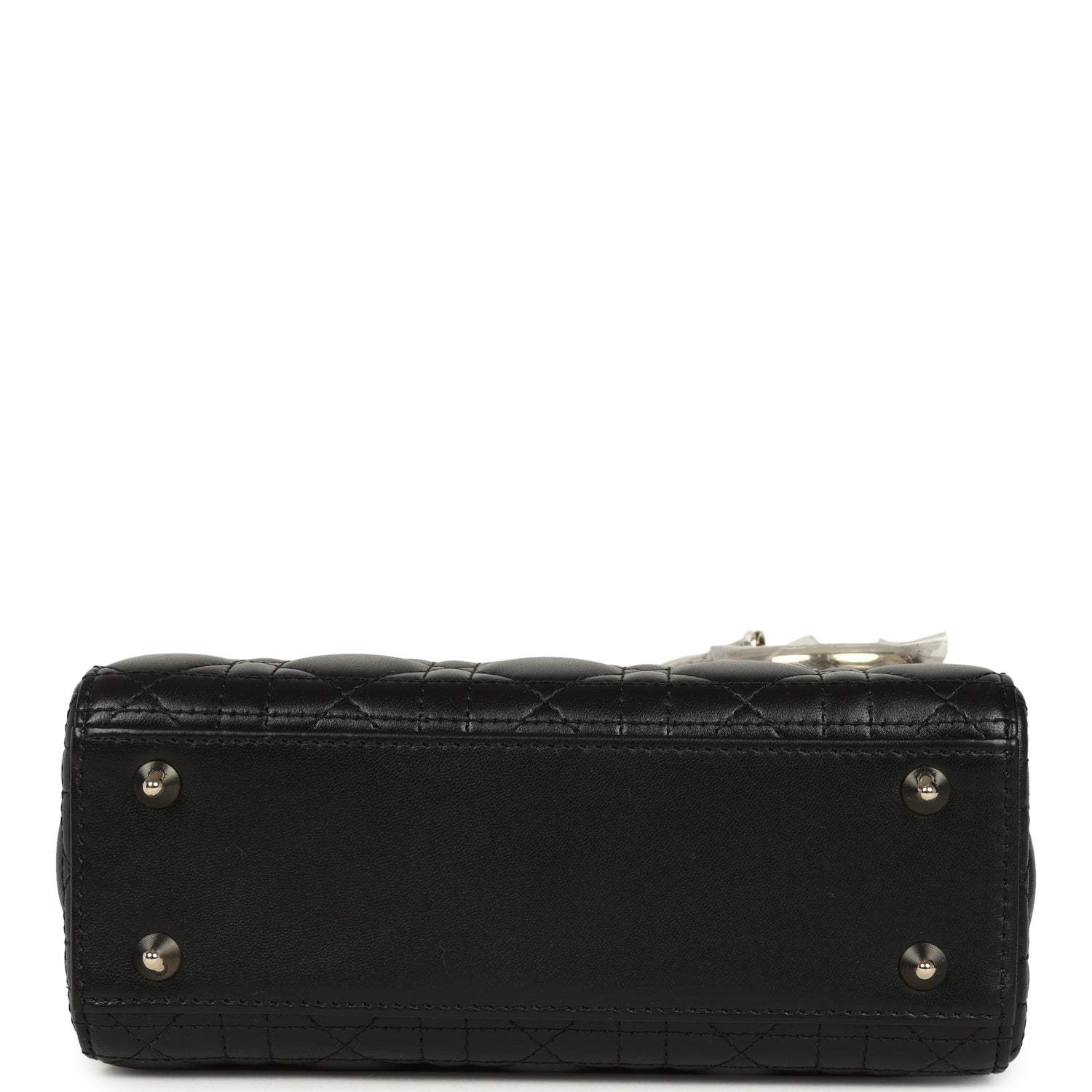 Christian Dior Small Lady Dior Bag Black Cannage Lambskin and Multicolor Python Light Gold Hardware