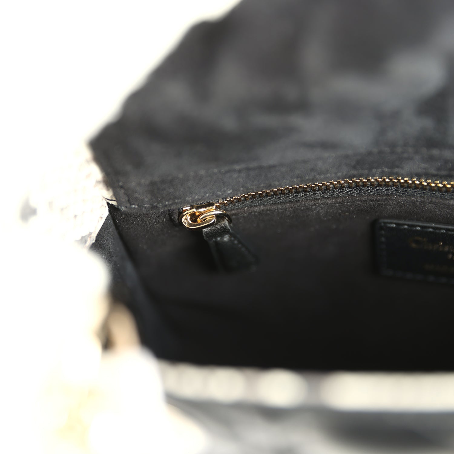 Christian Dior Small Lady Dior Bag Black Cannage Lambskin and Multicolor Python Light Gold Hardware