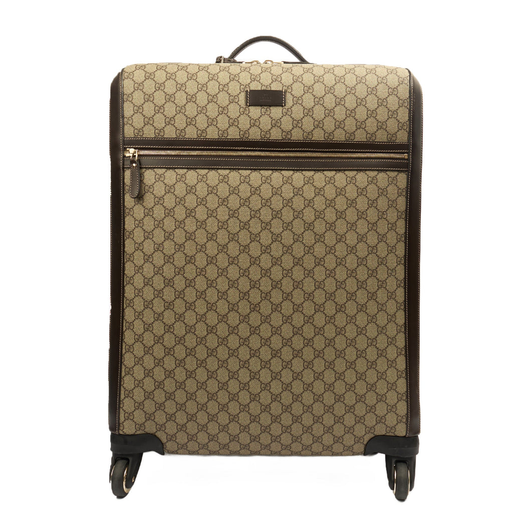 Gucci Wheeled Savoy Suitcase in Neutral, Leather