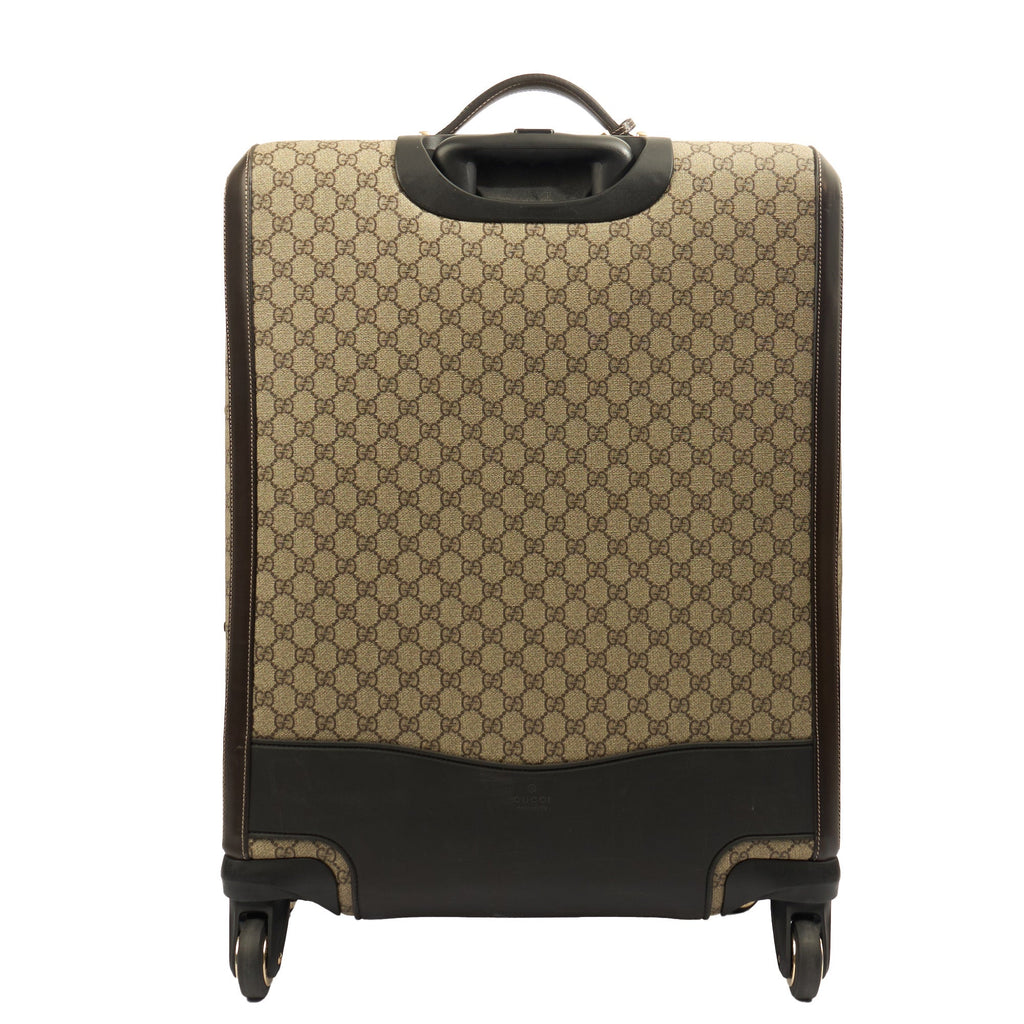 Gucci Wheeled Savoy Suitcase in Neutral, Leather