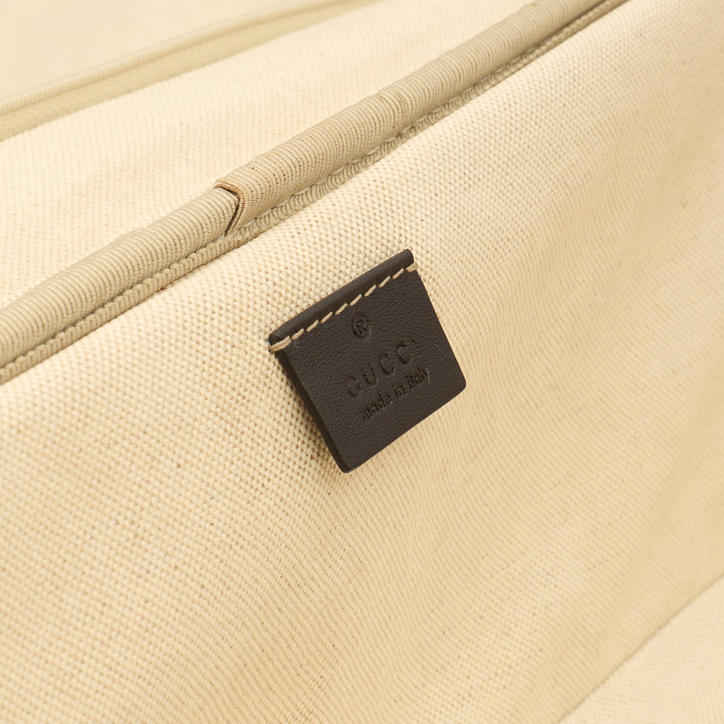 Gucci Wheeled Savoy Suitcase in Neutral, Leather