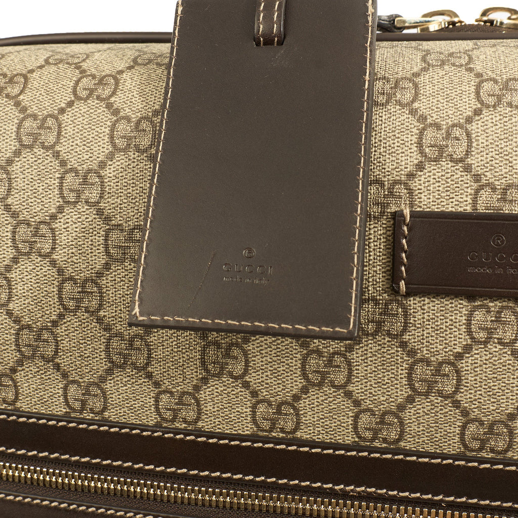 Gucci Wheeled Savoy Suitcase in Neutral, Leather