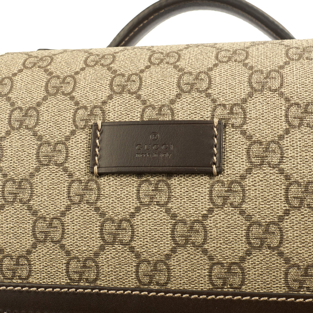 Gucci Wheeled Savoy Suitcase in Neutral, Leather