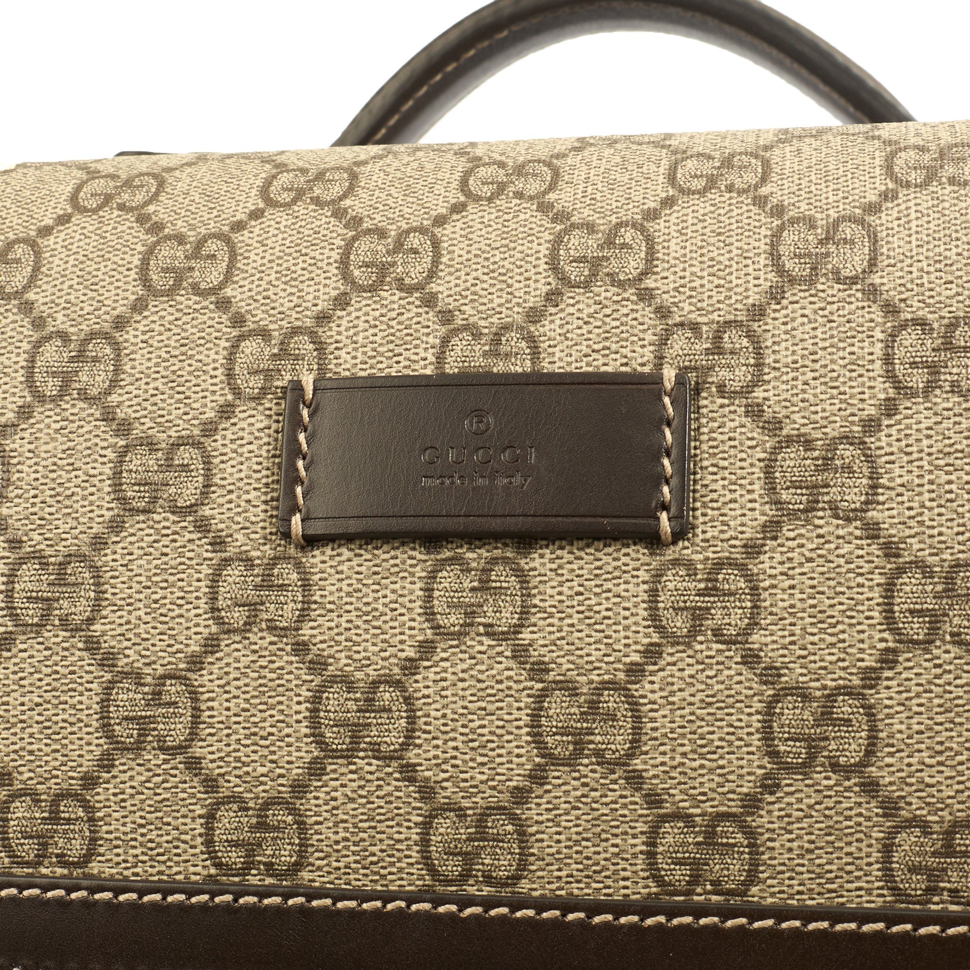 Gucci Wheeled Savoy Suitcase in Neutral, Leather