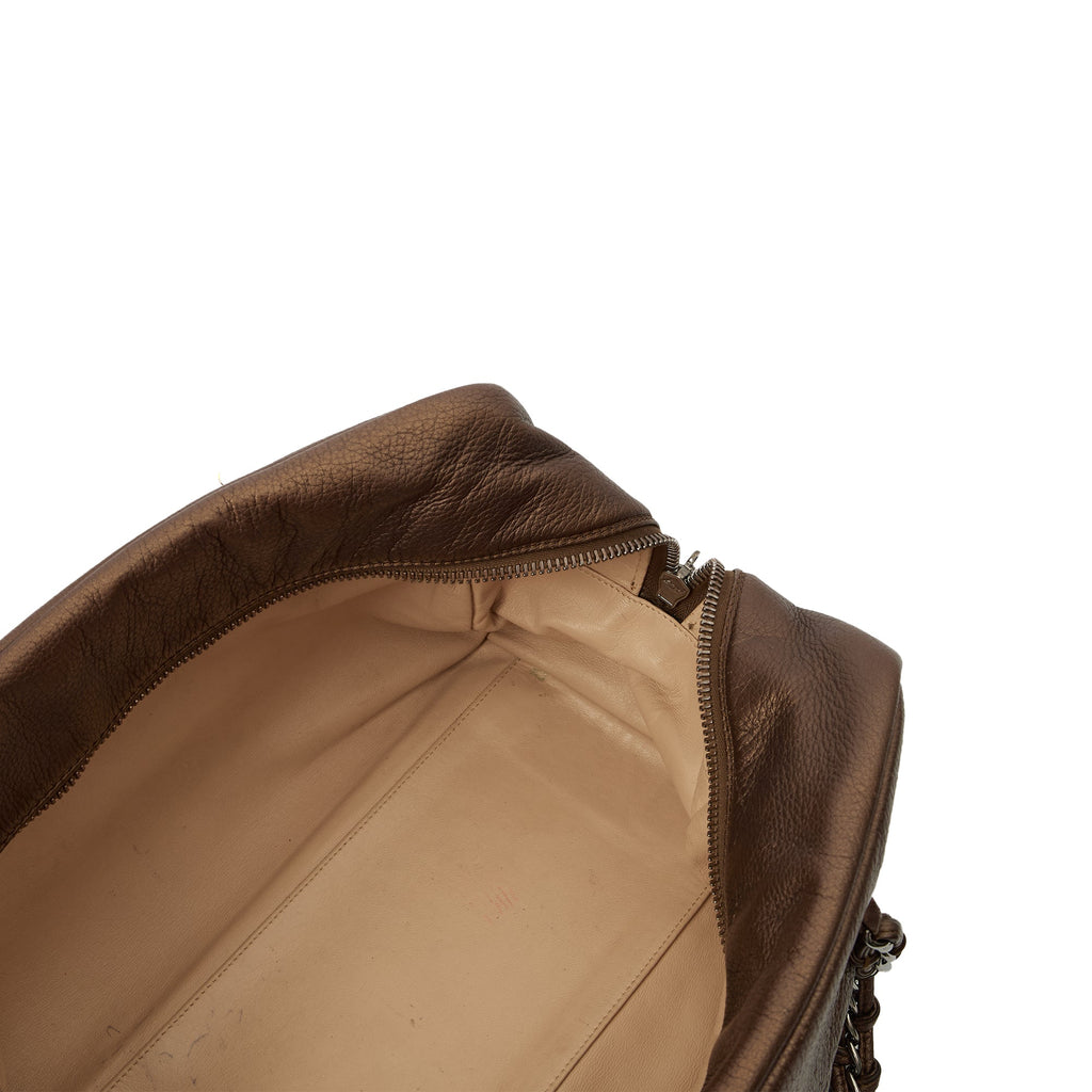 Chanel Shoulder Bag Luxe Ligne Tote in Metallic, Leather