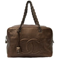 Chanel Shoulder Bag Luxe Ligne Tote in Metallic, Leather