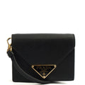 Prada Cross Body Saffiano Crossbody - Mini in Black, Calfskin