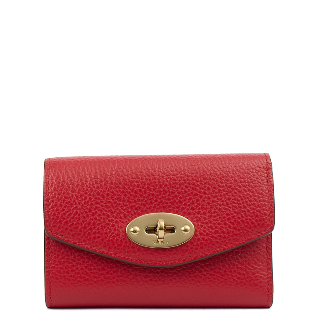 Mulberry Wallet Darley Wallet in Scarlet Red, Calfskin Leather