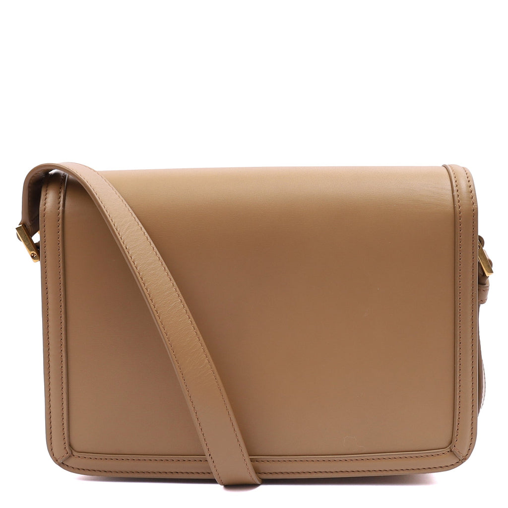 Saint Laurent Cross Body Solferino- Small in Neutral, Calfskin Leather