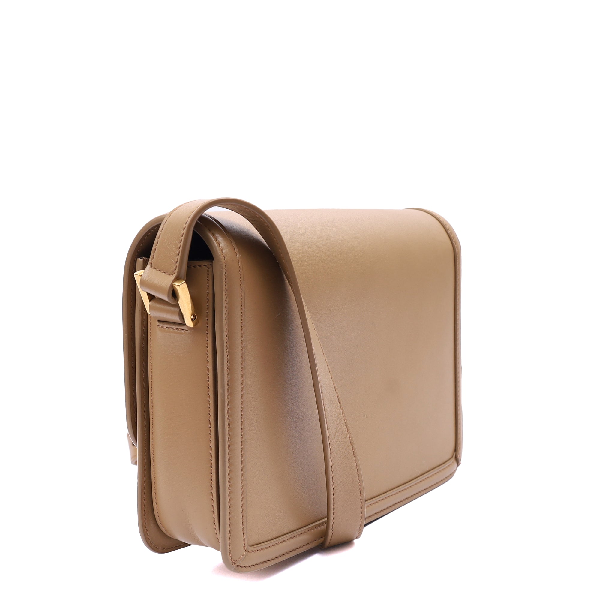 Saint Laurent Cross Body Solferino- Small in Neutral, Calfskin Leather