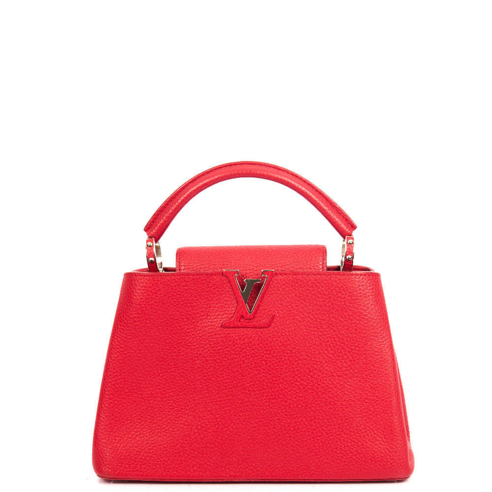 Louis Vuitton Top Handle Capucines BB in Red, Calfskin Leather