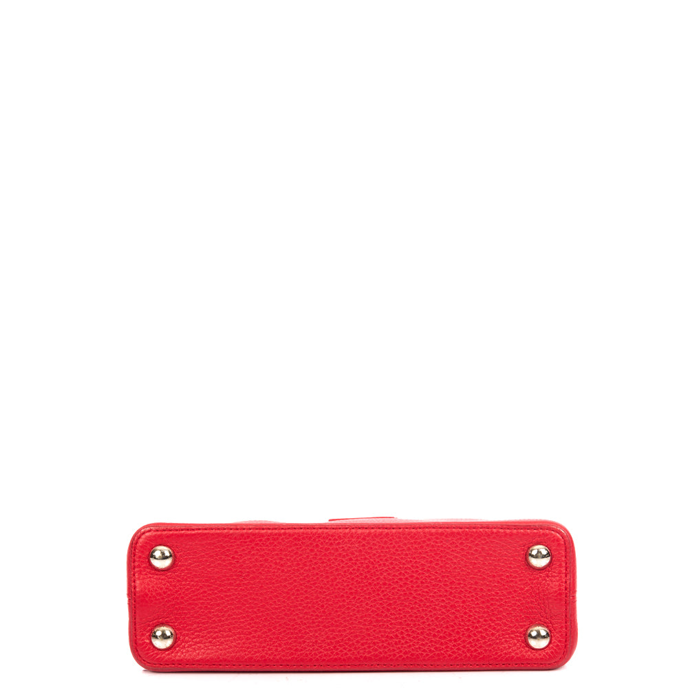 Louis Vuitton Top Handle Capucines BB in Red, Calfskin Leather