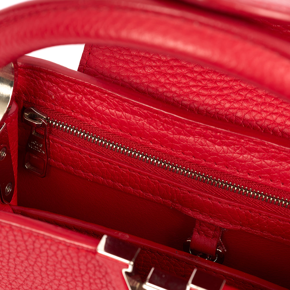 Louis Vuitton Top Handle Capucines BB in Red, Calfskin Leather