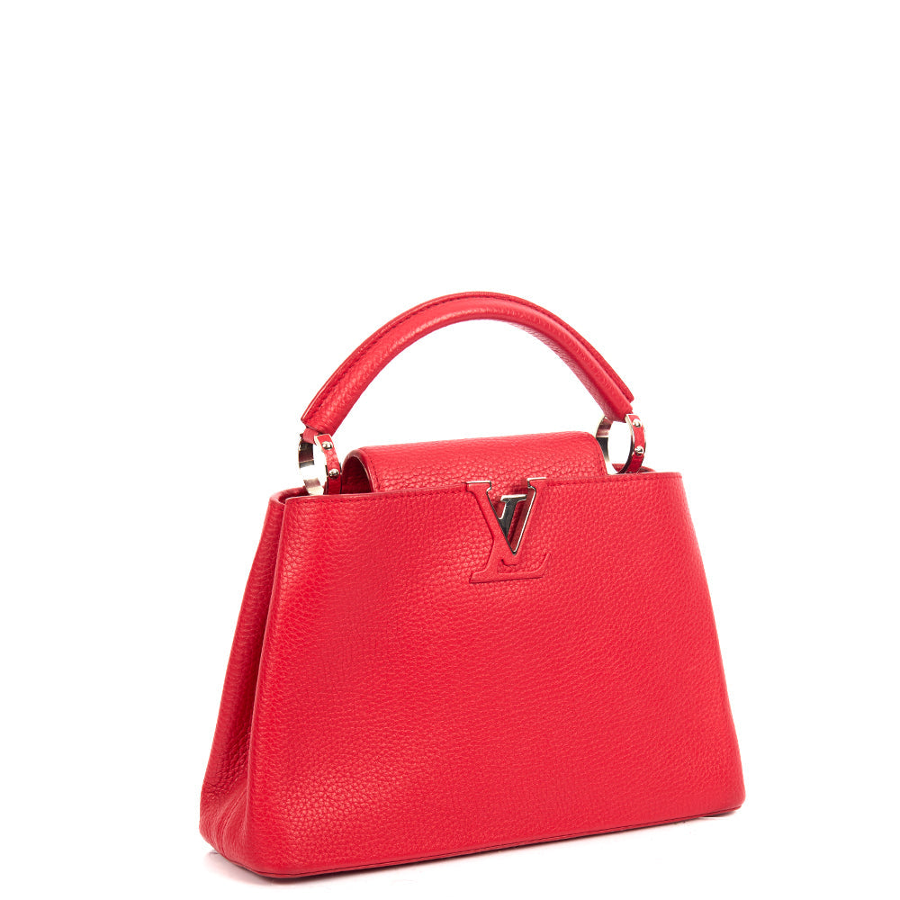 Louis Vuitton Top Handle Capucines BB in Red, Calfskin Leather