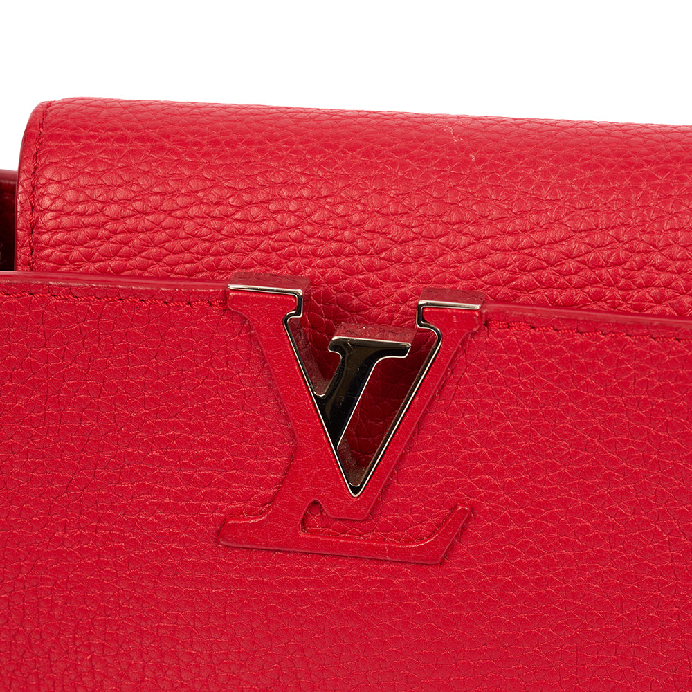 Louis Vuitton Top Handle Capucines BB in Red, Calfskin Leather