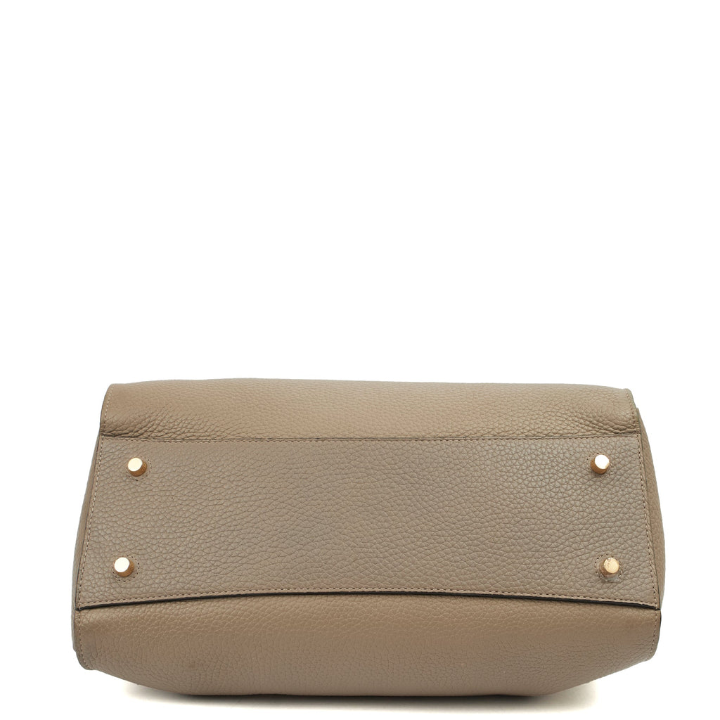Mulberry Tote Iris - Large in Solid Grey, Calfskin Leather