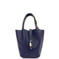 Hermes Tote Picotin 18 in Bleu Encre, Epsom Leather