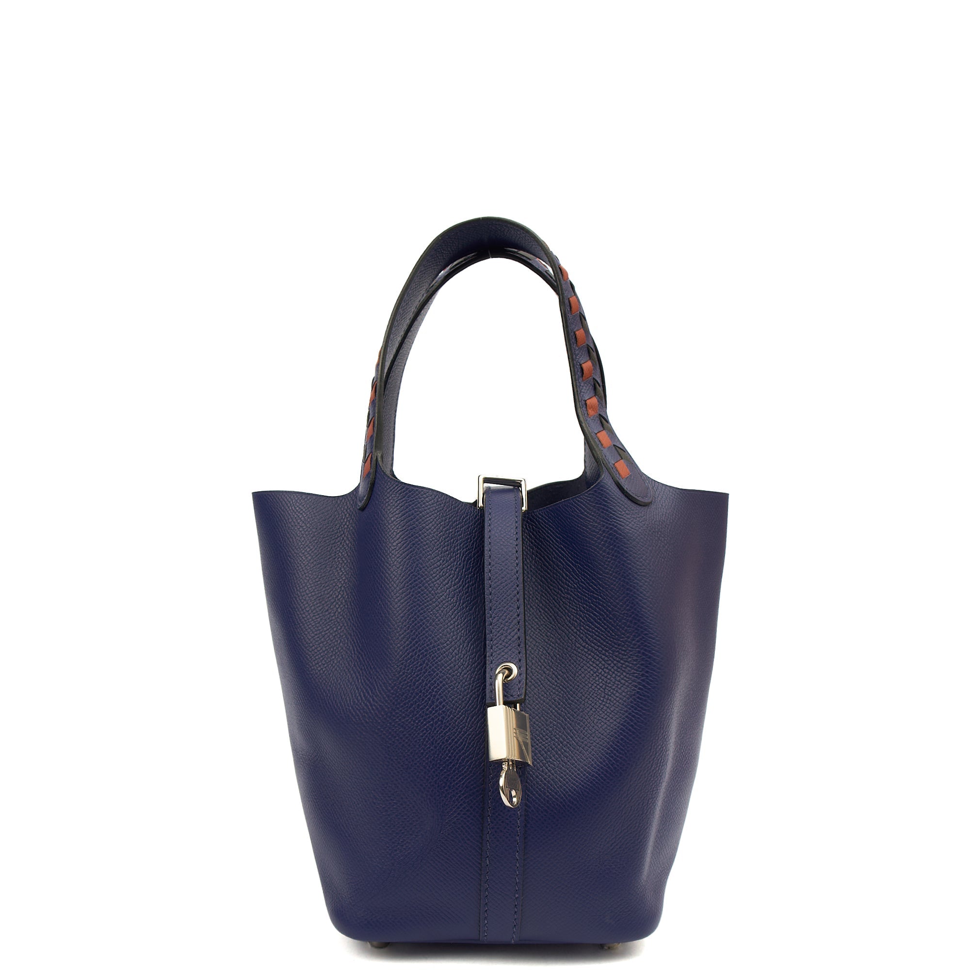 Hermes Tote Picotin 18 in Bleu Encre, Epsom Leather