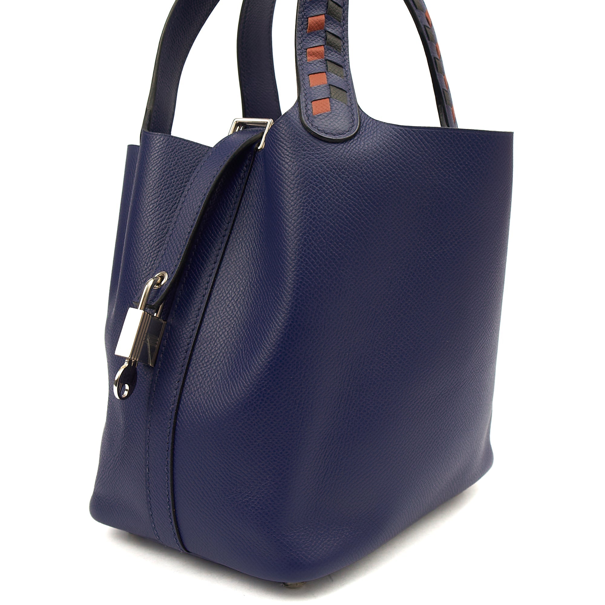 Hermes Tote Picotin 18 in Bleu Encre, Epsom Leather