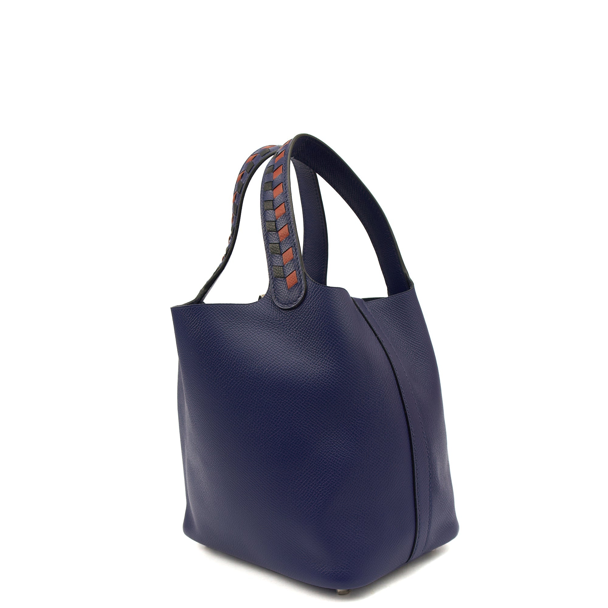 Hermes Tote Picotin 18 in Bleu Encre, Epsom Leather