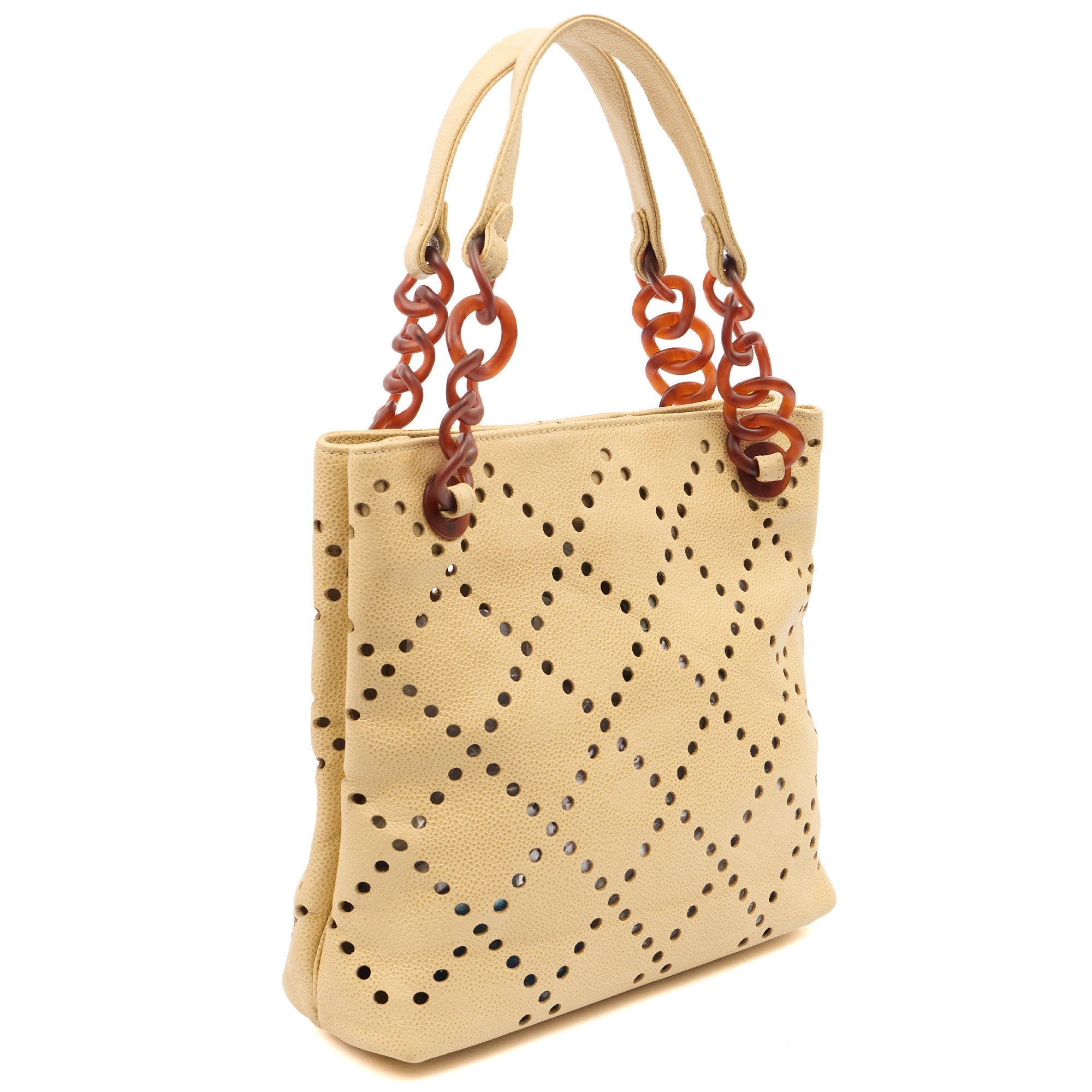 Chanel Tote Vintage Tote in Neutral, Caviar Leather