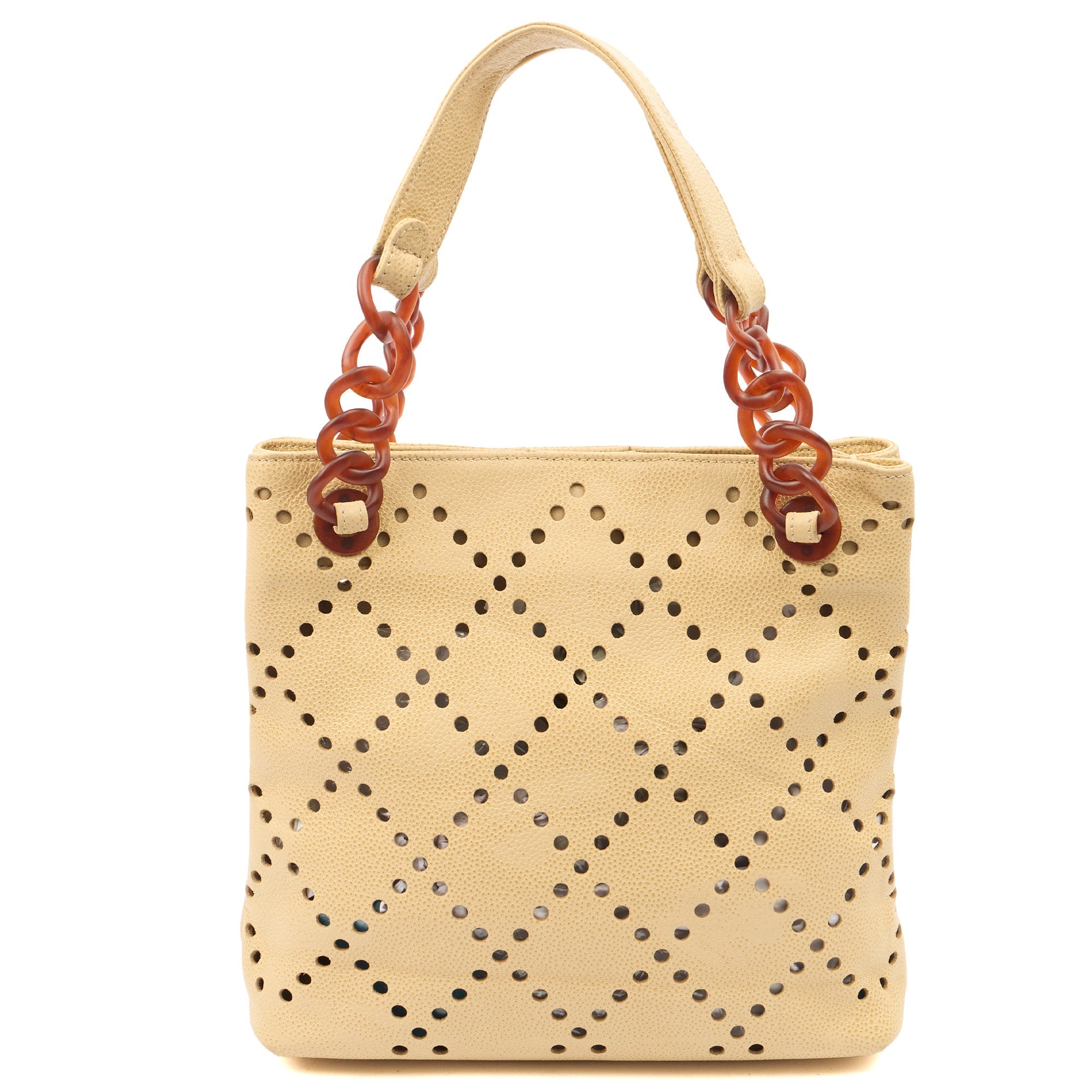 Chanel Tote Vintage Tote in Neutral, Caviar Leather