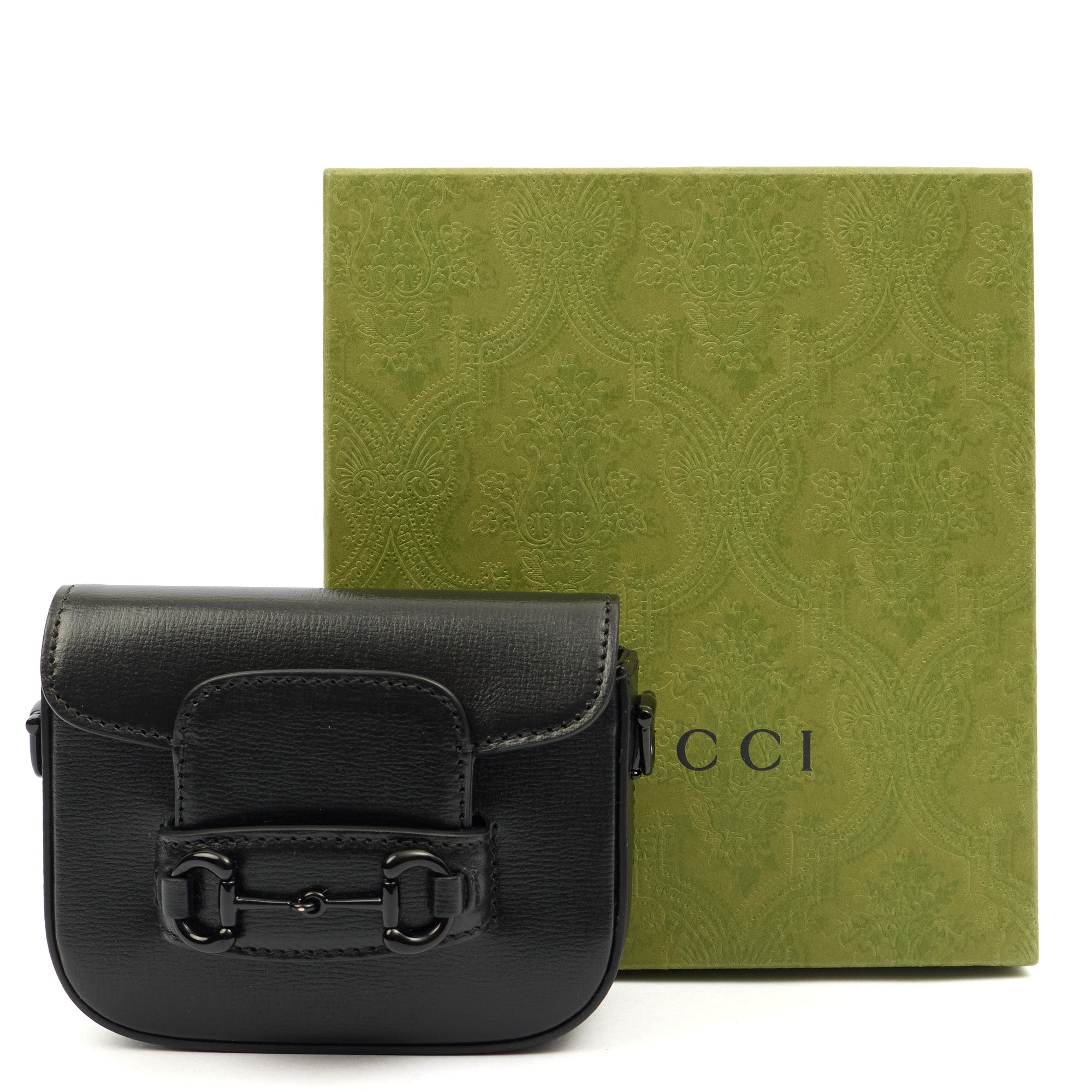 Gucci Cross Body Horsebit 1955 - Mini in Black, Leather