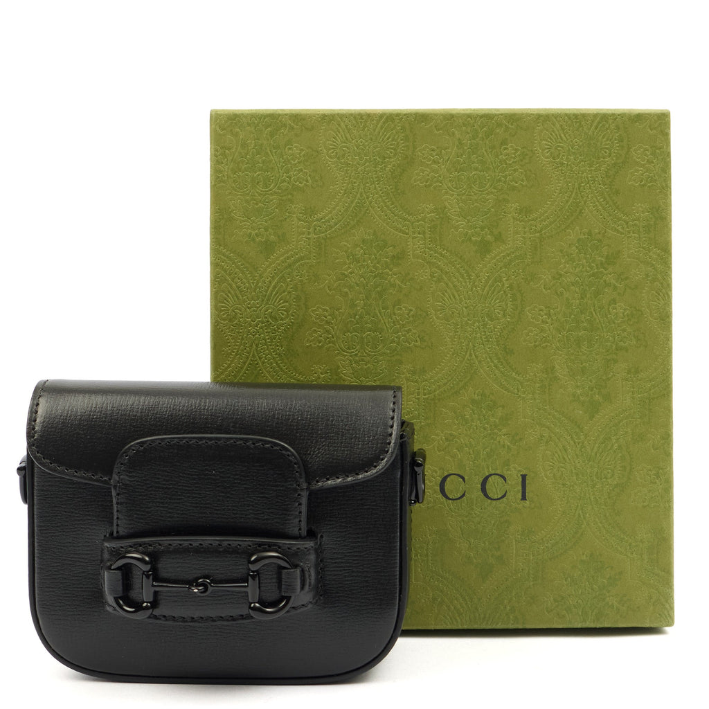 Gucci Cross Body Horsebit 1955 - Mini in Black, Leather