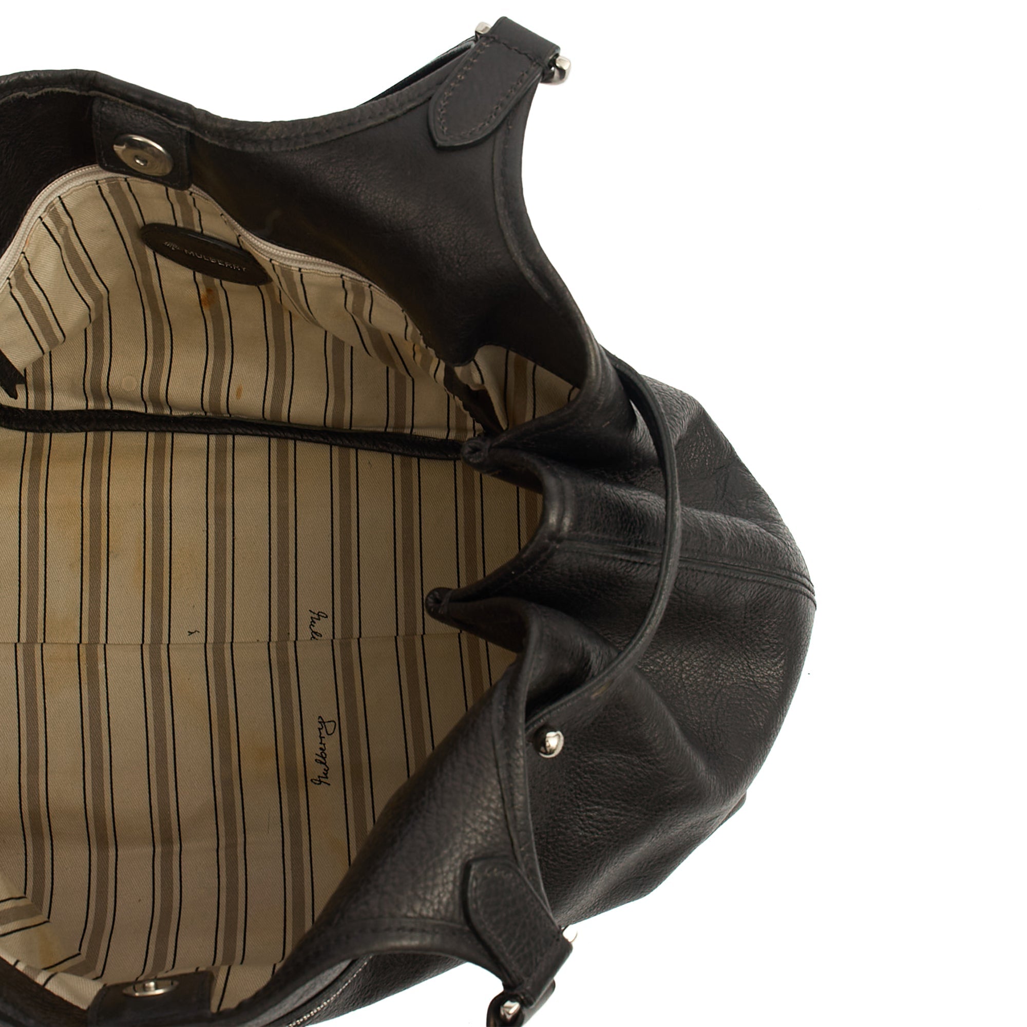 Mulberry Tote Somerset Tote in Black, Calfskin Leather