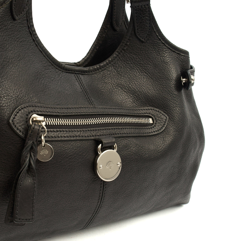 Mulberry Tote Somerset Tote in Black, Calfskin Leather